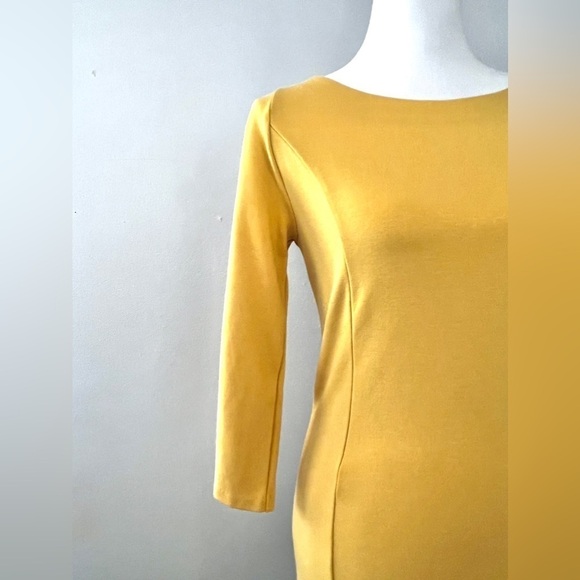 Boden Yellow Circle Shape Detail Sheath Dress, size 4R - Picture 3 of 15